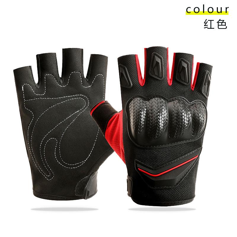 Breathable Tactical Half Finger Gloves Men's Locomotive Riding Off-Road Motorcycle Field Fighting Non-Slip Fitness Wear-resistant Hard Shell
