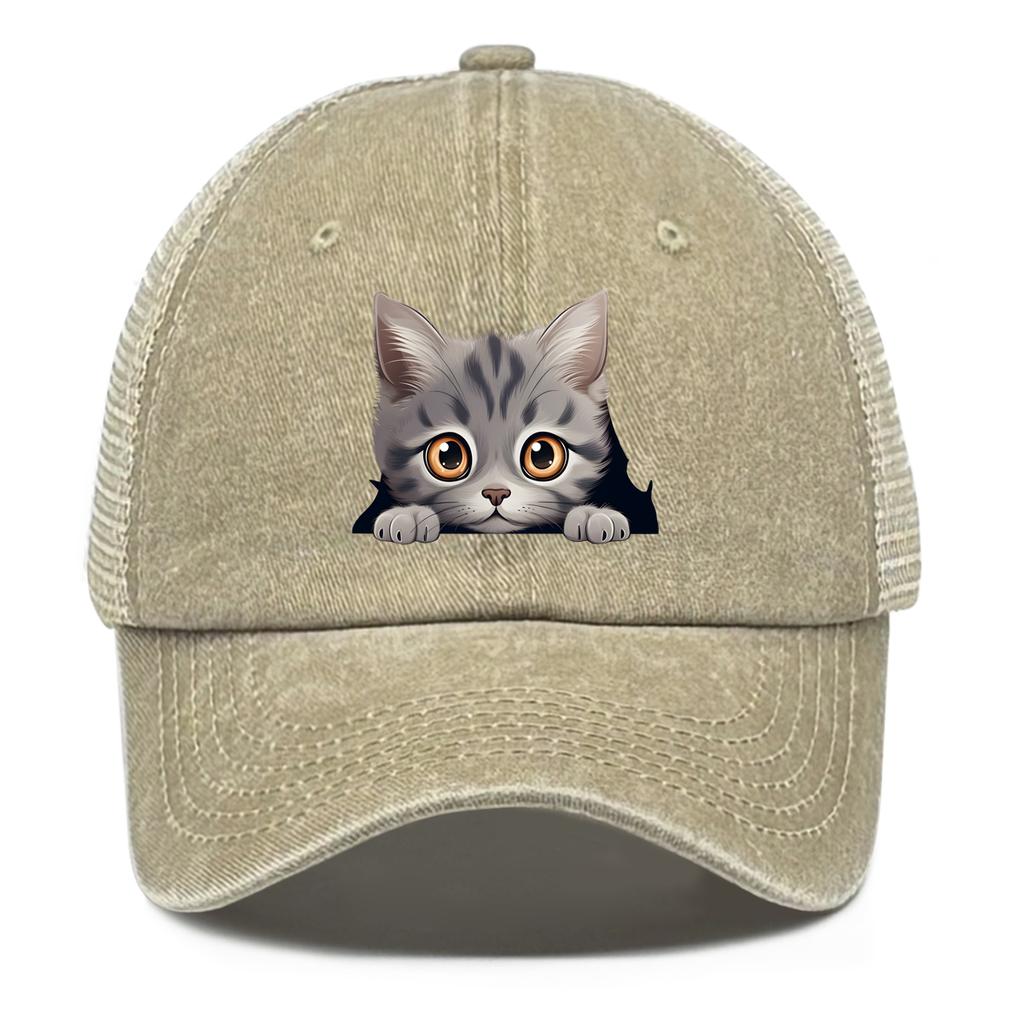 Lovely Cat Snapback Baseball Hat Cute Animals Hats For Woman Breathable Unisex Adjustable Baseball Cap Perfect For Street Style