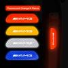 TWEK4 4Pcs Car Safety Warning Stickers Night Reflection Mark Decals For Mercedes Benz AMG GLE GLS CLA CLE GLC CLS GLA W223 W213 W206