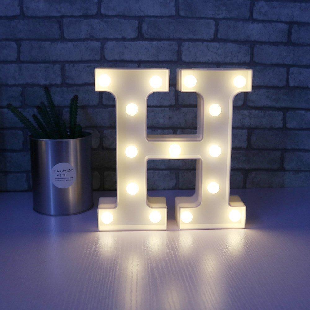 Wedding Decorative 26 Alphabet Name Letter LED Lights Luminous Number Lamp Romantic Theme Home Party Bedroom Decor Night Light