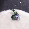 Adorable Cartoon Animal Badge Creative Alloy Brooch Cute Monster Water Drink Design