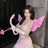 Cupid Heart Bow & Arrow Set for Valentine's Day and Qixi Festival Party Decor & Photo Props