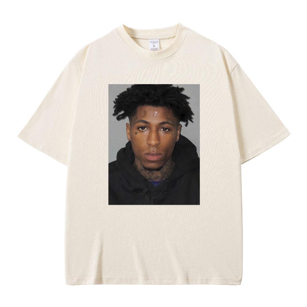 Rapper Youngboy Never Broke Again Mugshot T Shirt Men Women Hip Hop Vintage T-shirt Men's Pure Cotton Tees Male Oversized Tshirt