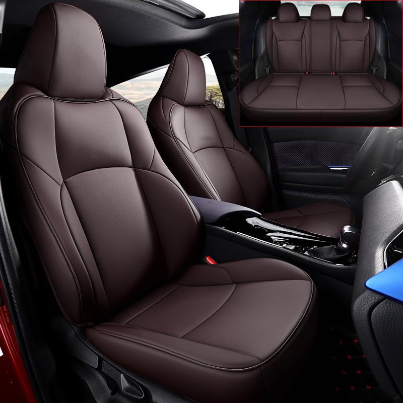 Custom Faux Leather Car Seat Covers For Toyota CHR 2019 2020 2025 2025 2025 2025 Seat Cushion Accessories Full Set- Leatherette