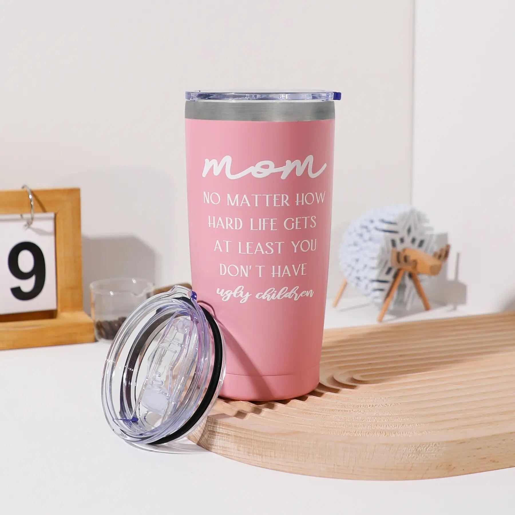 

1 шт. - Изолированный стакан из нержавеющей стали, дорожная кофейная кружка 17 унций для занятий спортом на открытом воздухе, фитнеса, вождения автомобиля, путешествий, праздничные подарки розовый