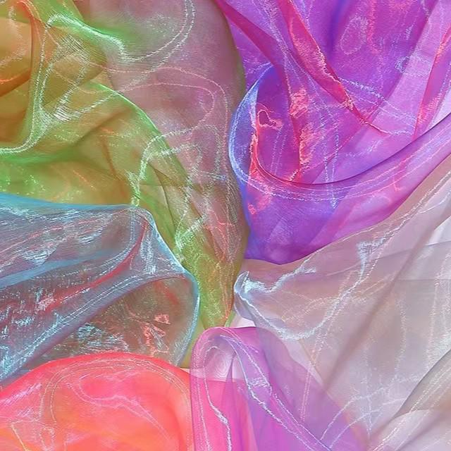 Dreamy Soft Organza Skirt Fabric: Flowing Light Gauze & Bright Silk