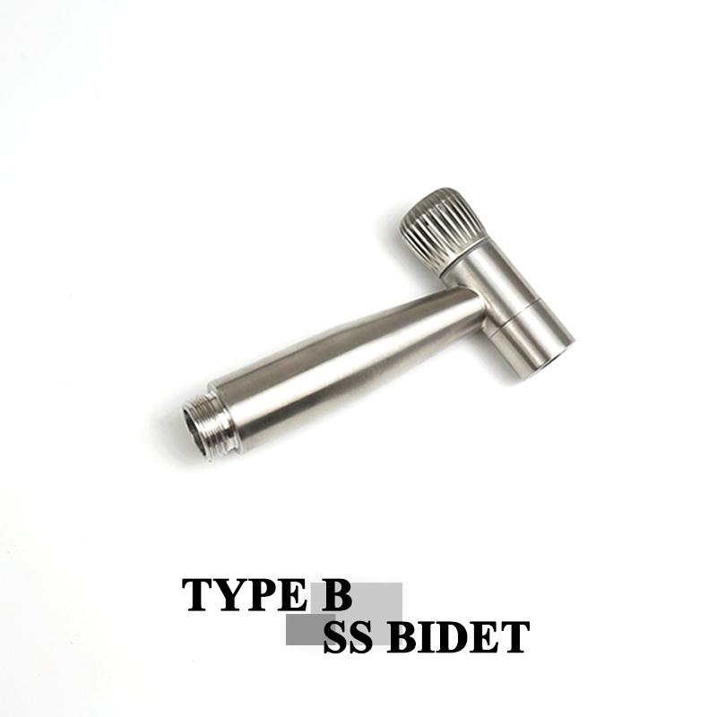Stainless Steel Brushed Handheld Toilet Bidet Sprayer Kit Hand Bidet Shattaf for Bathroom Hand Shower Sprayer Head Self Cleaning