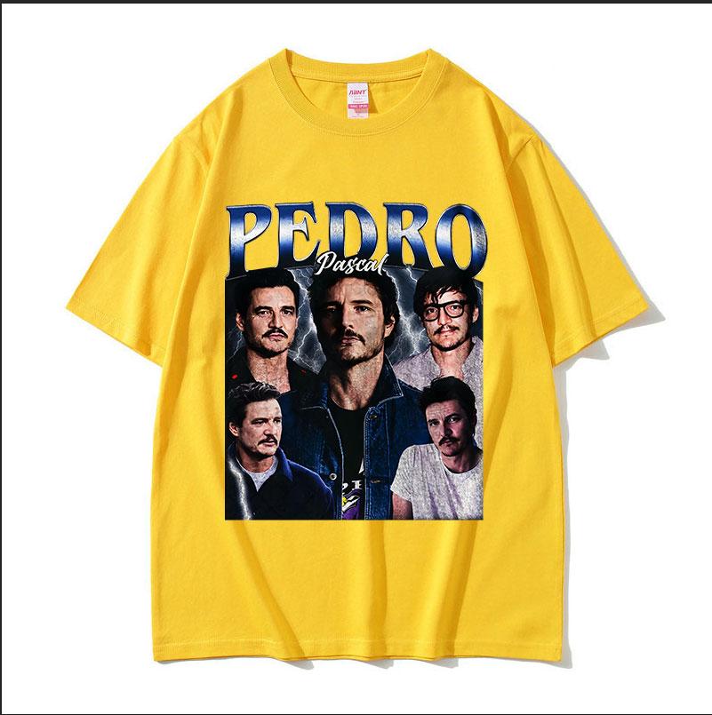 Actor Pedro Pascal Movie Graphic T Shirt Unisexs Retro High Quality Fashion Clothing Tshirts Unisex 2026 Cotton Oversized Tshirt