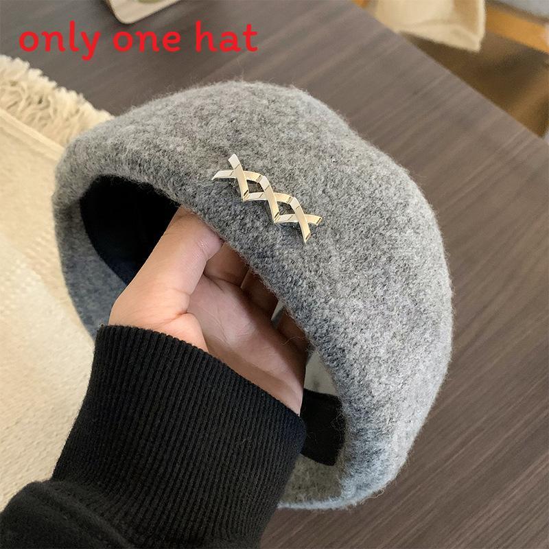 Beret Hat For Women Autumn Winter Wool Feel Breathable Classic Style For Casual Wear