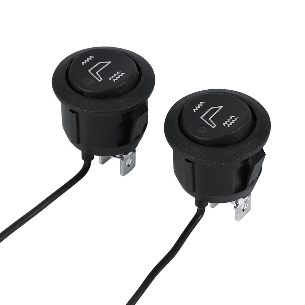 2x Car Seat Heater Switch Universal 3 Pin Round Heated Rocker Hi Low Off Control