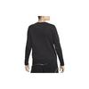 Nike Sportswear Club Fleece Solid Logo Embroidered Crew Neck Sweatshirt Women Tops Black DQ5473-010
