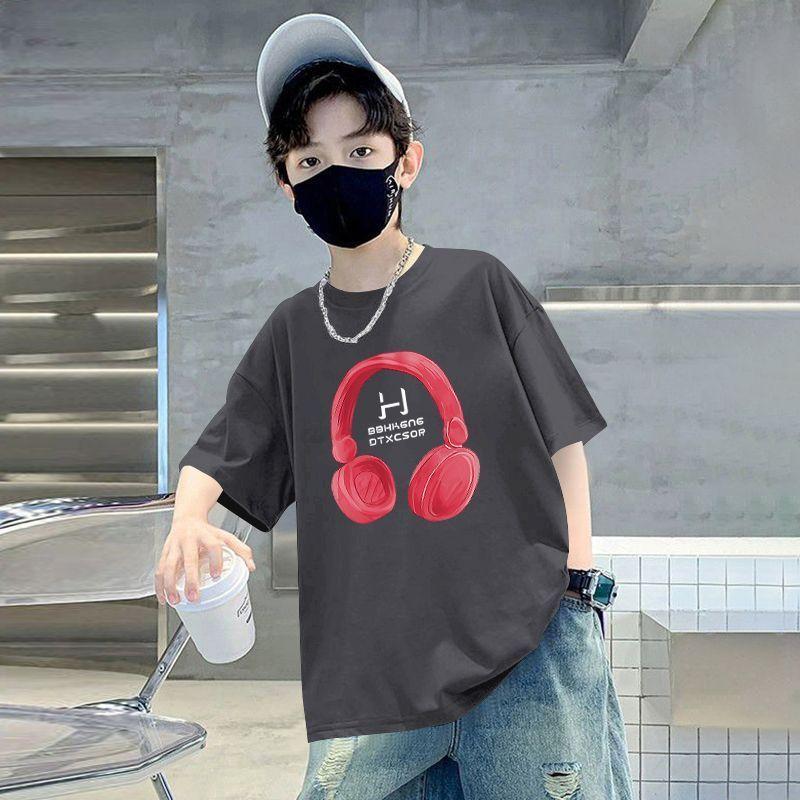 Jungen Kurzarm T-Shirt Sommer Cartoon Rundhals Kinder Baby Halbarm Oberteil
