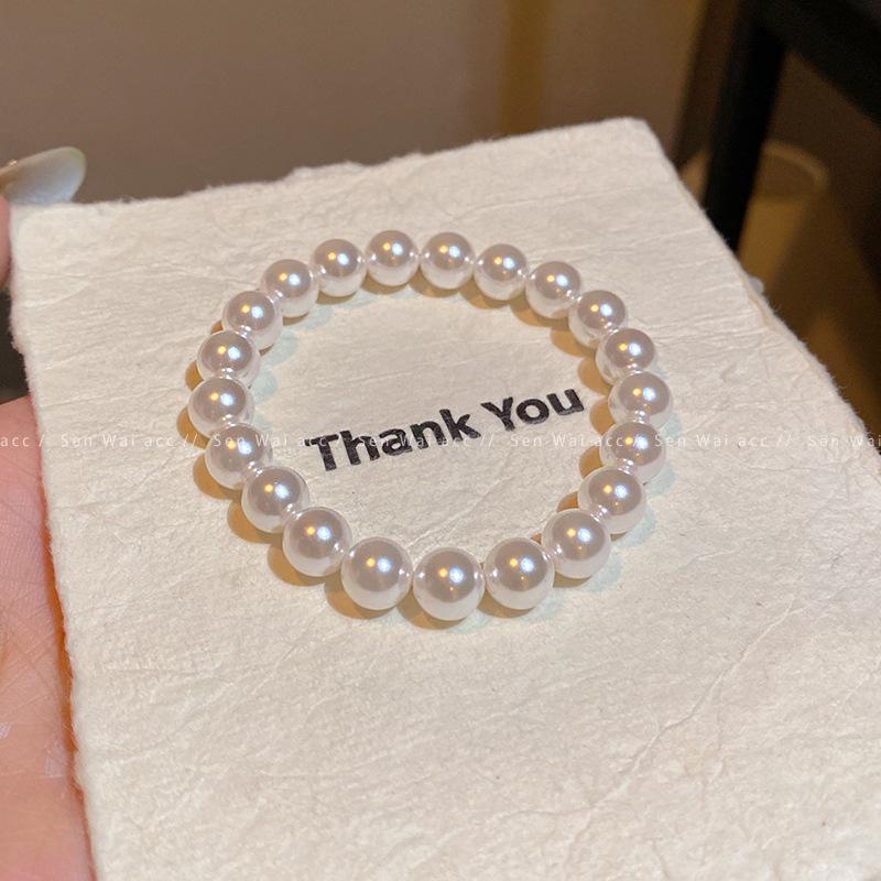 Brățară versatilă cu perle în stil coreean pentru femei: Lux Lejer, Exquisit, Senzație de Înaltă Calitate, Brățară Populară cu Mărgele, Bijuterie Elegantă pentru Mână.