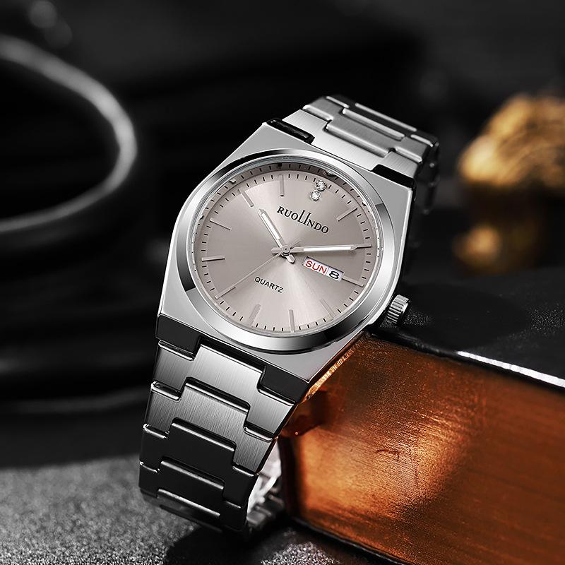 New Cross Border Men's Watch with Steel Strip Calendar Quartz Men's Watch Men's Luxury