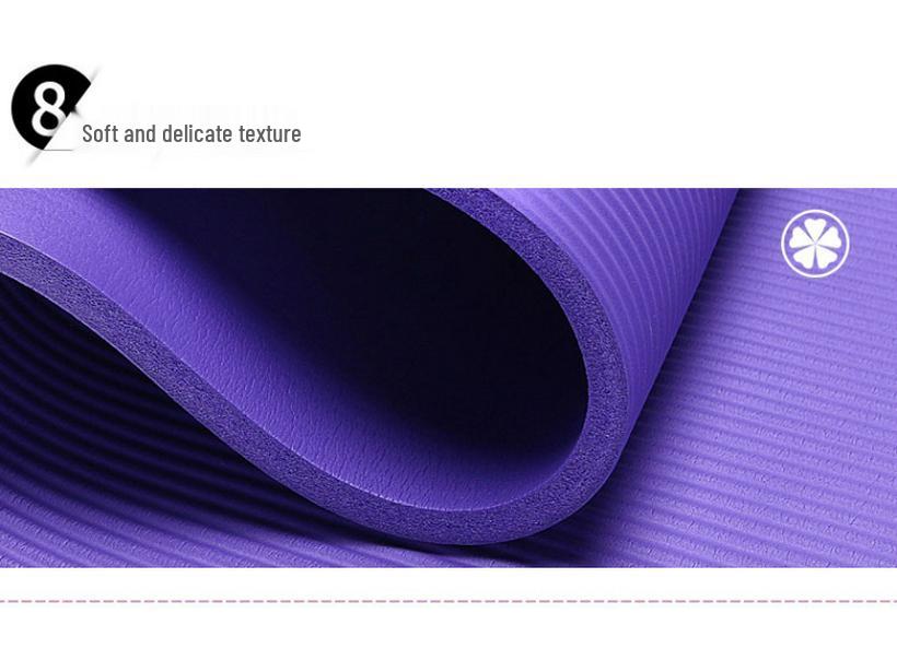 Thickened Non-Slip NBR Yoga Mat, 10mm Widened Exercise & Fitness Mat