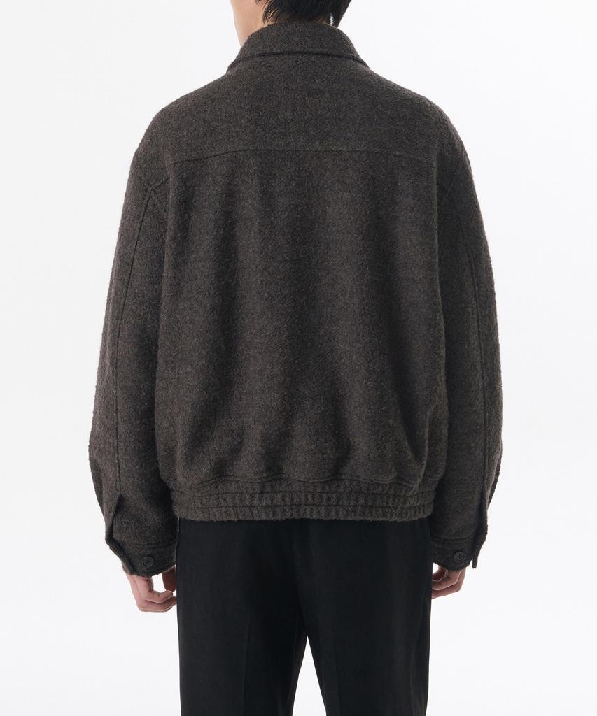 Musinsa Standard Wool Blend Boucle Blouson Jacket [Heather Brown]
