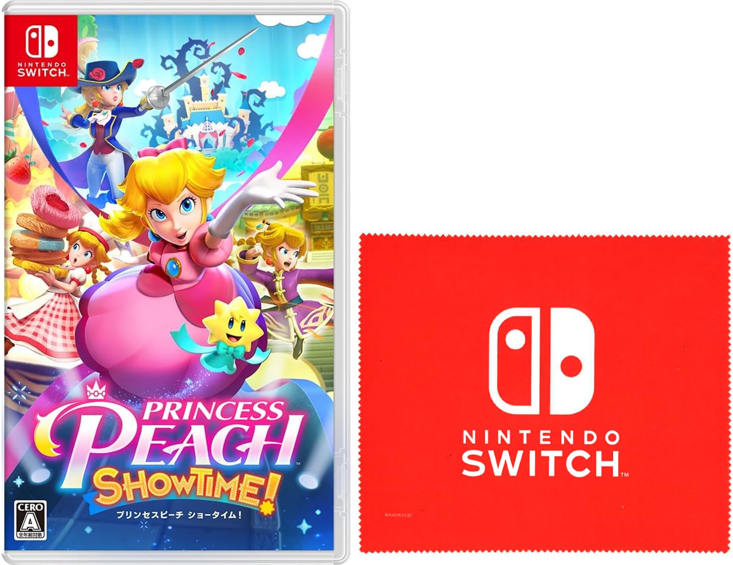 

Принцесса Пич Свитч Дизайн логотипа Nintendo Switch Микрофибра в комплекте Showtime! - [Бонус]