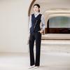 Women's Irregular Vest & Wide-Leg Pants Set