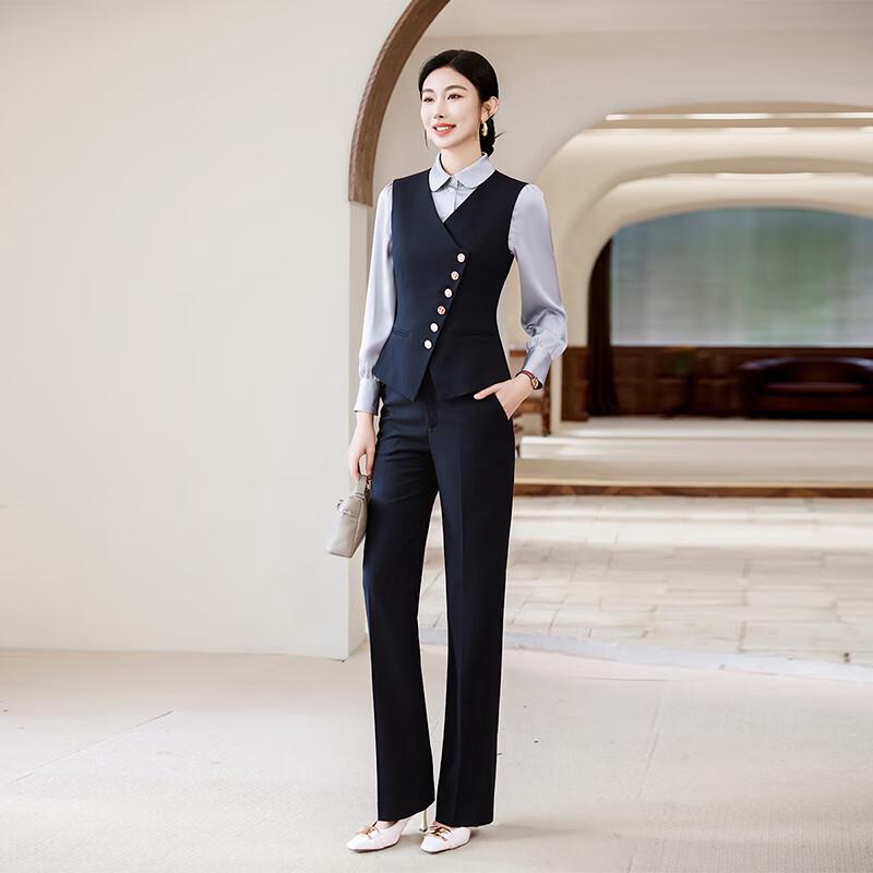 Women's Irregular Vest & Wide-Leg Pants Set