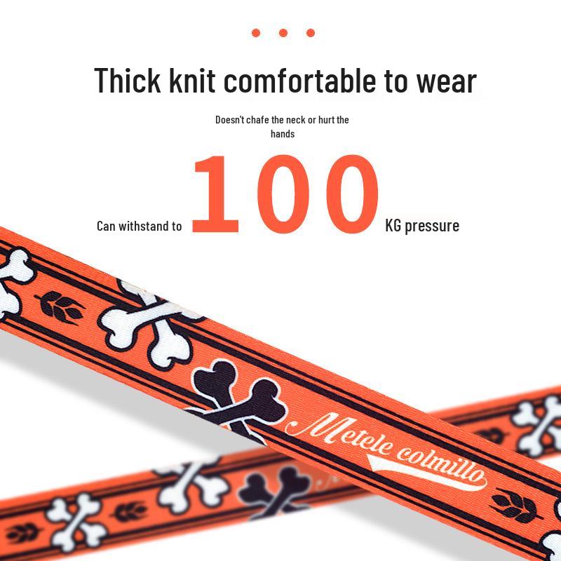 Polyester Printed Dog Leash with Logo - Explosion-Proof, Large Dog Traction Rope