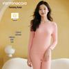 FENTENGCARE Women's Thickened Slim-Fit Thermal Underwear Set with Wool & Silk