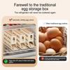 Egg Holder For Counter Auto Rolling Fridge Egg Organizer 4-layer Slide Drop Tray Shelf Space-saving Clear Visibility For RV