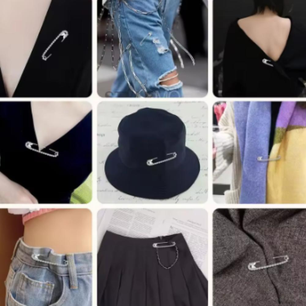 1/3/5/10 Pezzi Spilla di Sicurezza Spilla con Diamante Bianco Accessori Abbigliamento Donna Spilla Fissaggio Fai da Te Accessorio Fatto a Mano