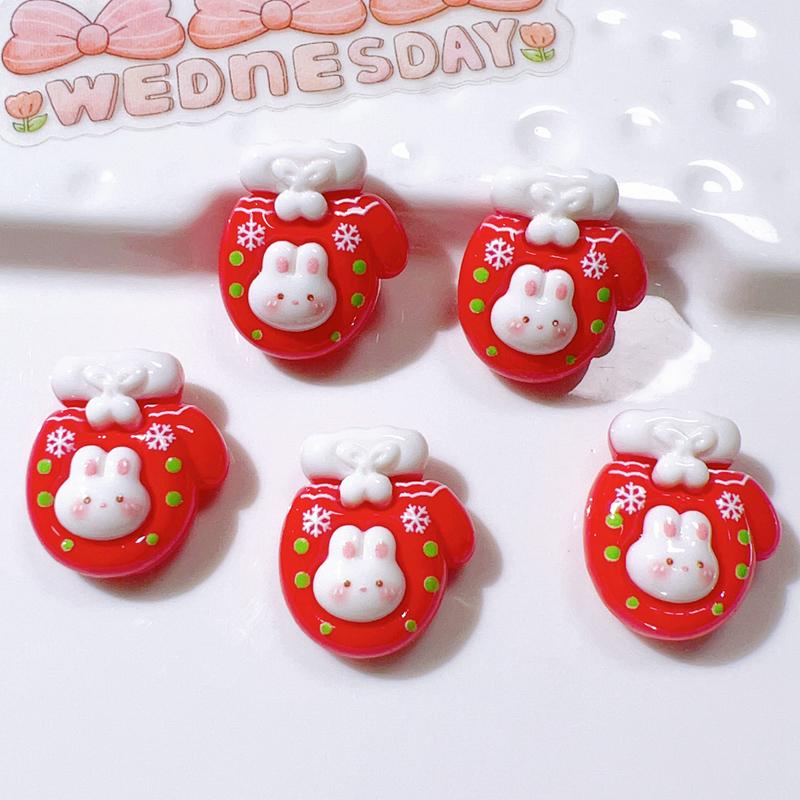 10 Pcs Cute Cartoon Christmas Deer Cookie Man Snowman Resin Scrapbook Diy Jewelry Wedding Children Gift Hairpin Accessories A57