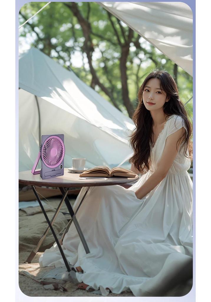 Rechargeable Desktop Fan with Three-Speed Adjustment