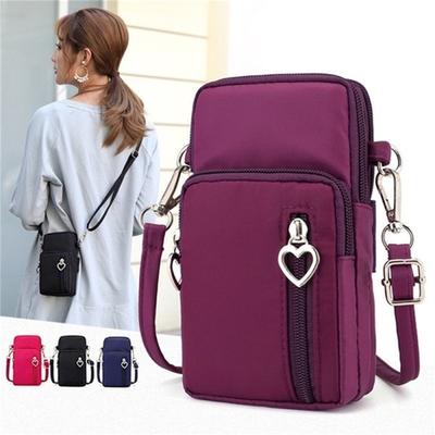 Women Nylon Shoulder Bag Wallet Phone Bag Mini Crossbody Messneger Bag Travel Passport Purse