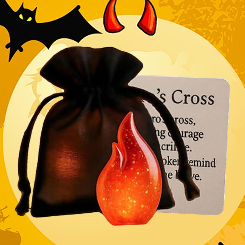 Geist Umarmungskarte Geist Feuerform Komfortkarten für Abschluss Motivation Souvenir Halloween für Reisen Arbeitstreffen Warten