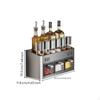 Suctionmounted Seasoning Rack Organizer, Sturdy Kitchen Storage Shelf Gunmetal 3G Glue