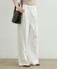 ARTID Linen Elastic Waist Wide Pants_White
