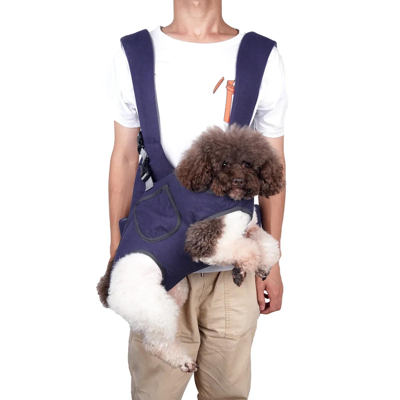 

Backpack for Dogs Outdoor Dog Carrier for Riding Walking Front Pack Back and Waist Protective Breathable Easy-Fit Pet Travel Bag (denim blue,S 2.5-6kg) джинсовый синий