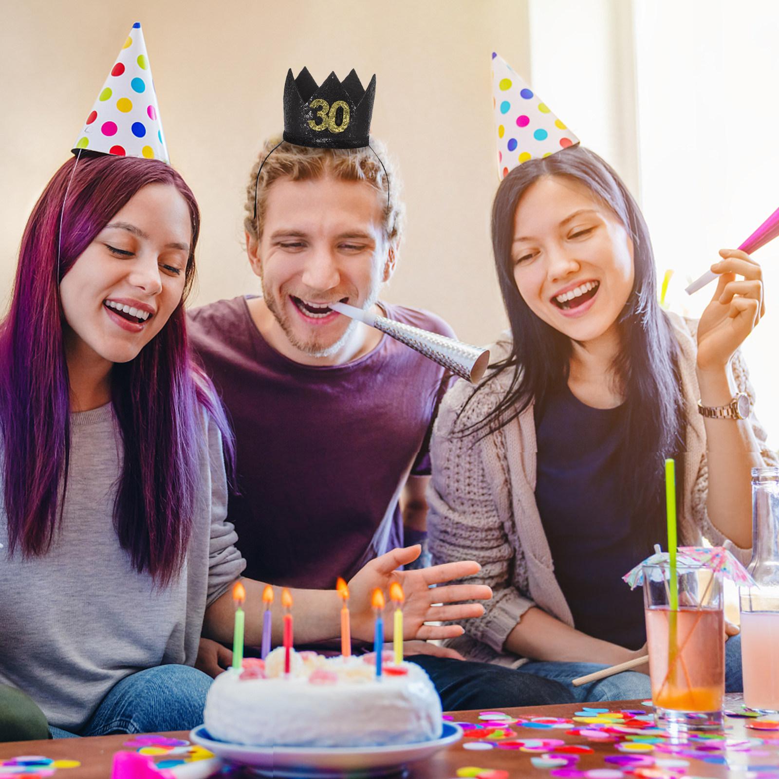 

1Pcs Birthday Hat Sturdy Handmade Crown Design Ideal for Birthday Celebration Portable Decorative Party Cap Decorative Party Hat 8X7CM