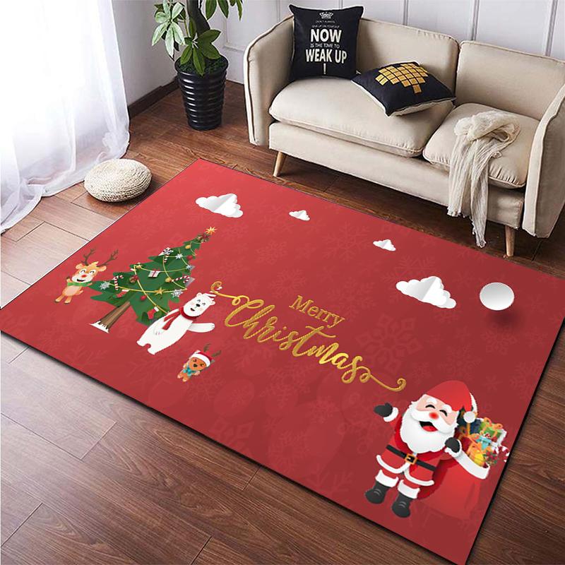 Christmas HD Printed Area Large Rug ,Carpet for Living Room Bedroom Sofa Decoration, Non-slip Floor Mats Dropshipping Alfombras