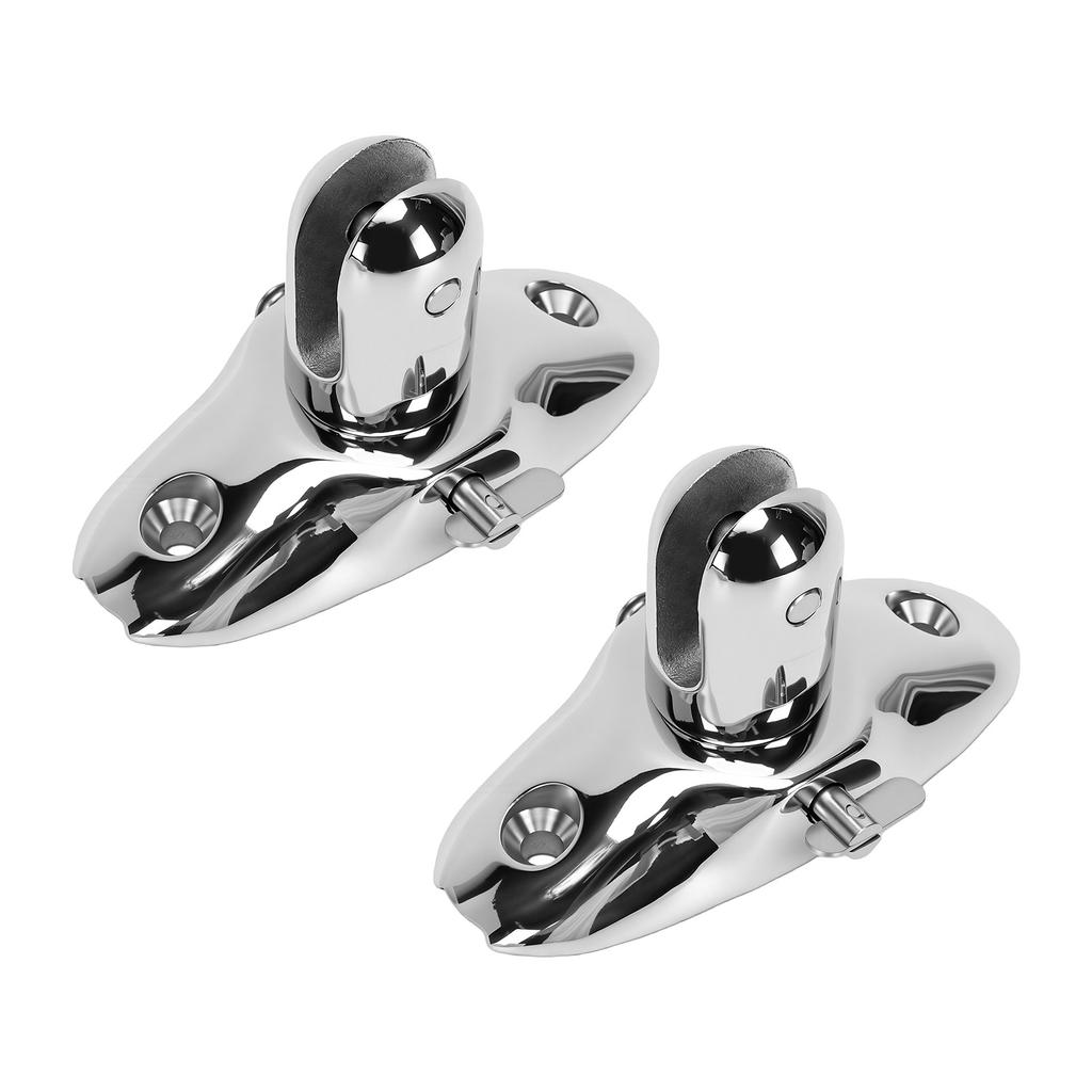 2PCS Boat Bimini Top Swivel Hinge Stainless Steel Bimini Top Hardware Deck Side Mount Quick Release Hinge