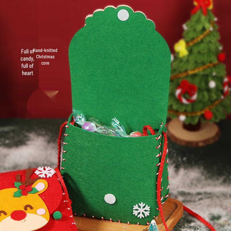 Handmade DIY Felt Christmas Gift Bag for Candy & Apples