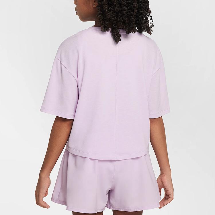 Nike Dri-Fit One Relaxed Soft Quick-Dry Short Sleeve T-Shirt Kids Tops White FZ5602-537