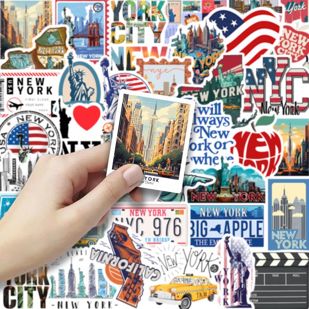 52 Sheets Statue of Liberty Stickers for Water Bottles, Laptops, and More