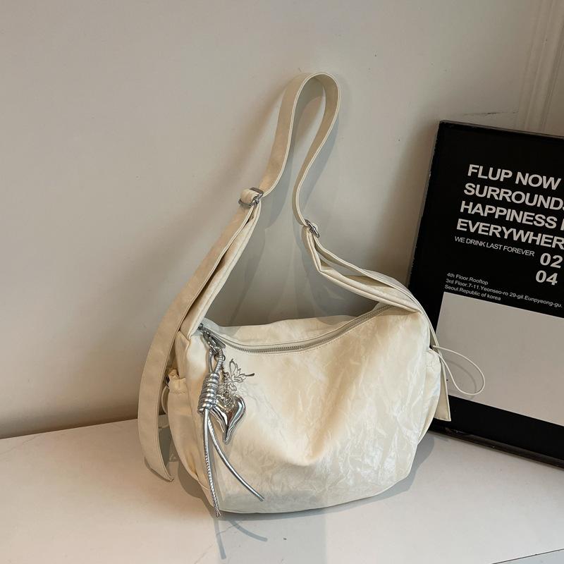 Large-capacity tote bag women's summer new trend solid color shoulder bag simple casual commuter bag