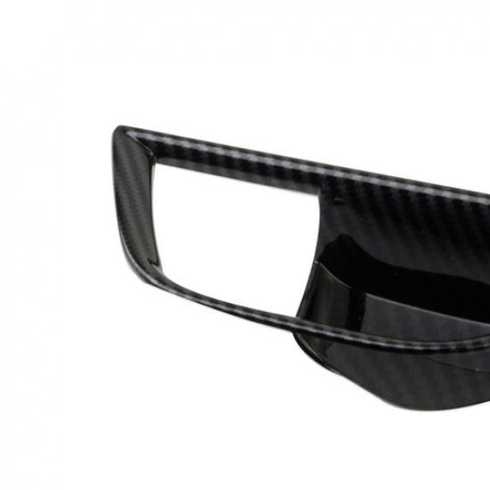 Carbon Fiber Style Interior Door Handle Bowl Cover Trim For Subaru Crosstrek
