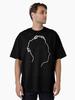 Depeche Mode Martin Gore Profile White Outline Black Background Oversized T-Shirt