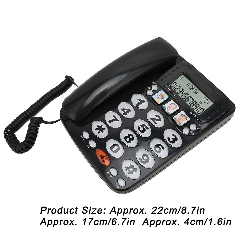 Corded Phone Caller ID   Ringtone Shortcuts Memory Wired Landline with Indicator for