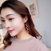 Women Design Beaded Grape Dangle Stud Rhinestone Long Earrings Fashion Jewelry