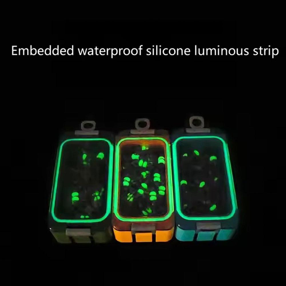 3PCS Small Fishing Tackle Box Organizer Glow-in-the-dark Fishing Tackle Box Tackle Tray With Magnet For Hard Bait Container Carp