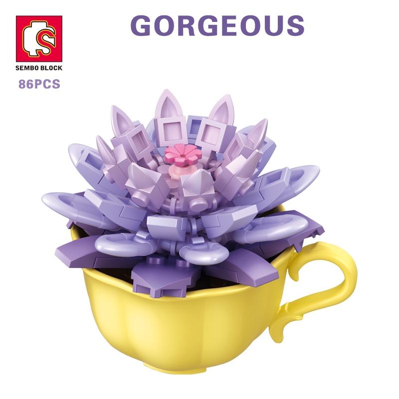 8 Style MOC Creative MINI Flower Pot Plant Building Block City Cherry Tree Decoration Bricks DIY Girls Boys Kids Toys Gifts