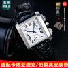 18 20 22 23 24 25 mm Vysoce kvalitní řemínek na hodinky z pravé krokodýlí kůže pro Cartier Tank London Solo kožený řemínek na hodinky pánský dámský
