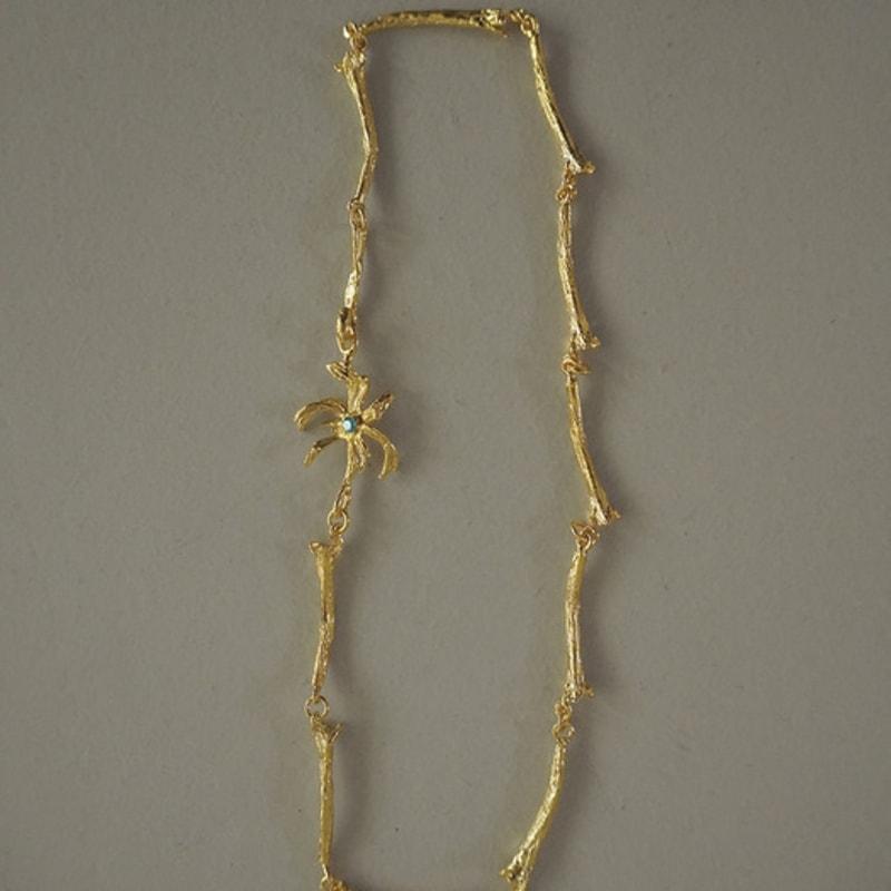 

edum harsh things*6 necklace [GOLD] blue