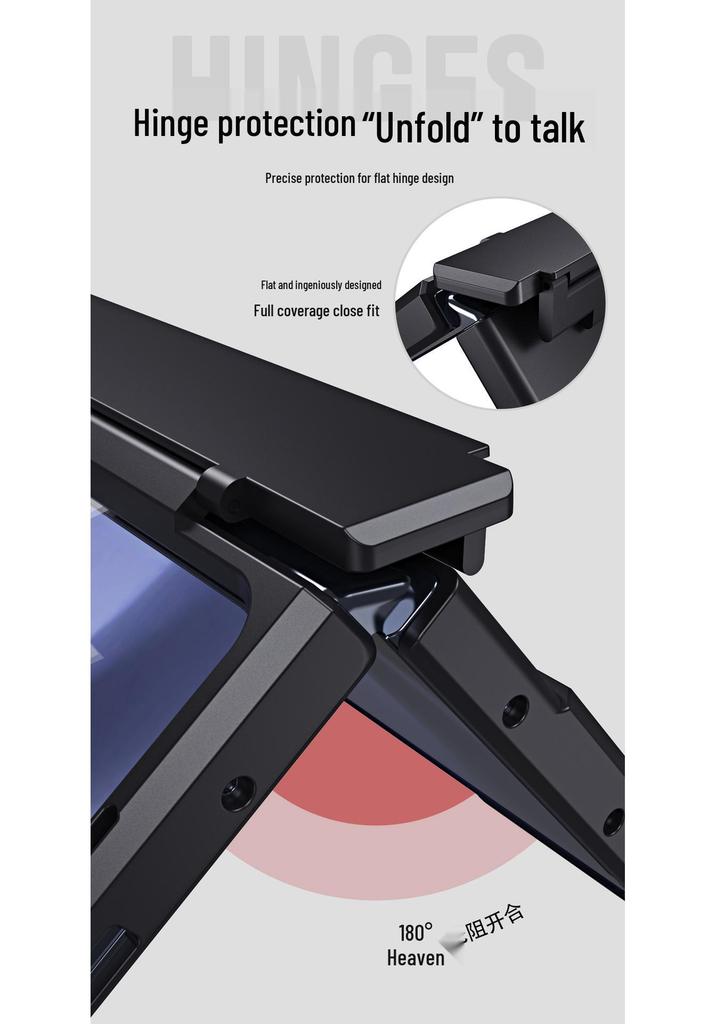 Compatible Samsung Z Fold 8 Protective Case with Film, Pen Holder, and Full Hinge Coverage